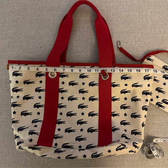 LACOSTE Vintage summer bag tote plus matching wallet - Picture 5 of 5